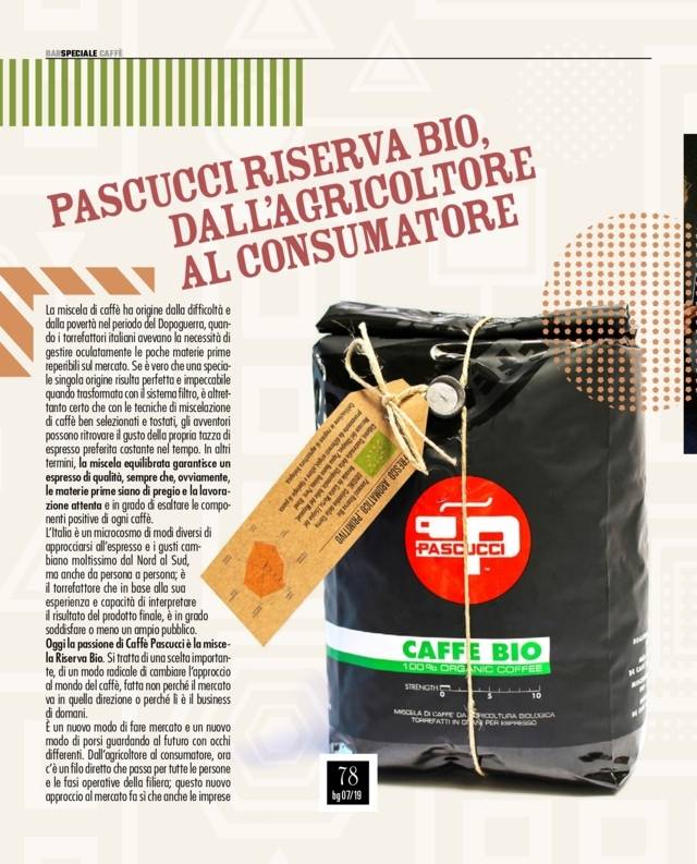 Caffè Pascucci Bargiornale luglio 2019