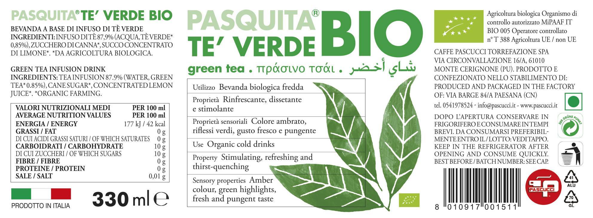 Organic Green Tea Pasquita Bio - Image 2