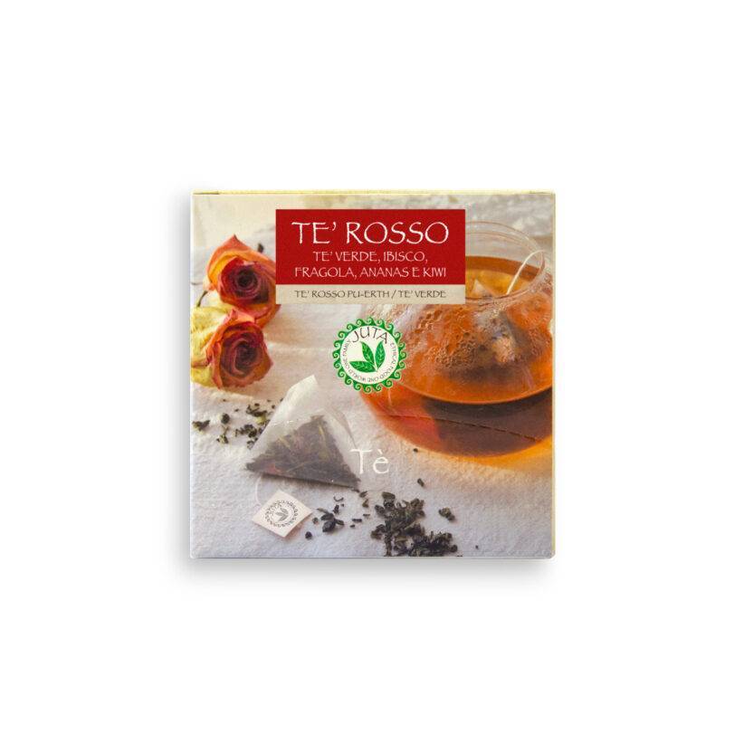 Red tea in filter