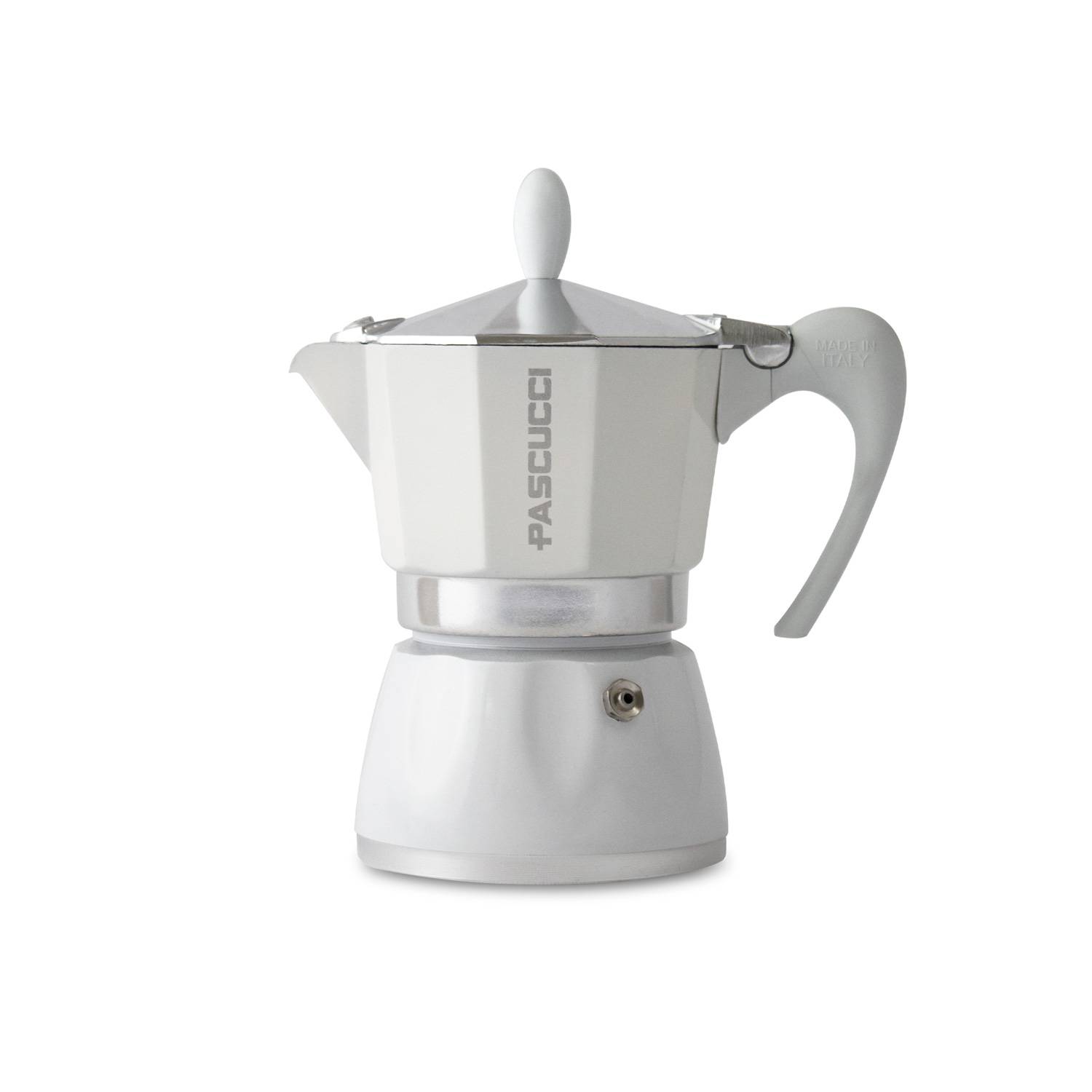 Caffettiera Moka 1 tazza bianca - Caffè Pascucci Torrefazione