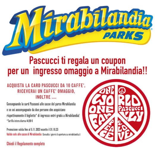 Scopri i vantaggi della Card Pascucci: caffè omaggio e ingresso gratuito a Mirabilandia!